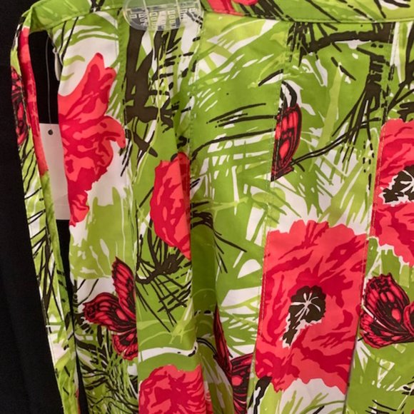 Vintage (NEW with TAG) TALBOTS 100% Cotton FLORAL PLEATED SKIRT -Size 6 - Picture 8 of 12